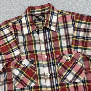 Vintage 70s Sears Sportswear Button Up Shirt Mens Medium Multicolor Plaid Groovy